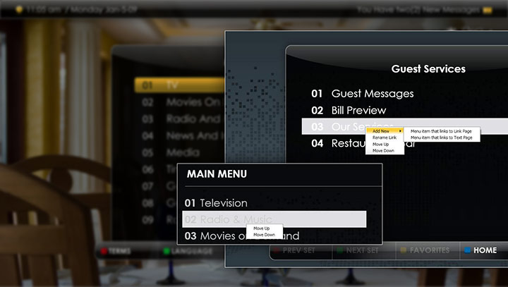Main Menu Management Tool